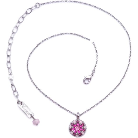 Mariana Enchanted Silver Guardian Angel Necklace Purple Pink Crystal 1156 NWT YL - Picture 4 of 4